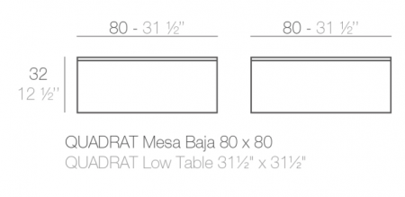 Masa joasa iluminare LED Jut 80x80x32cm, polipropilena, design minimalist, 44418 - Vondom [1]