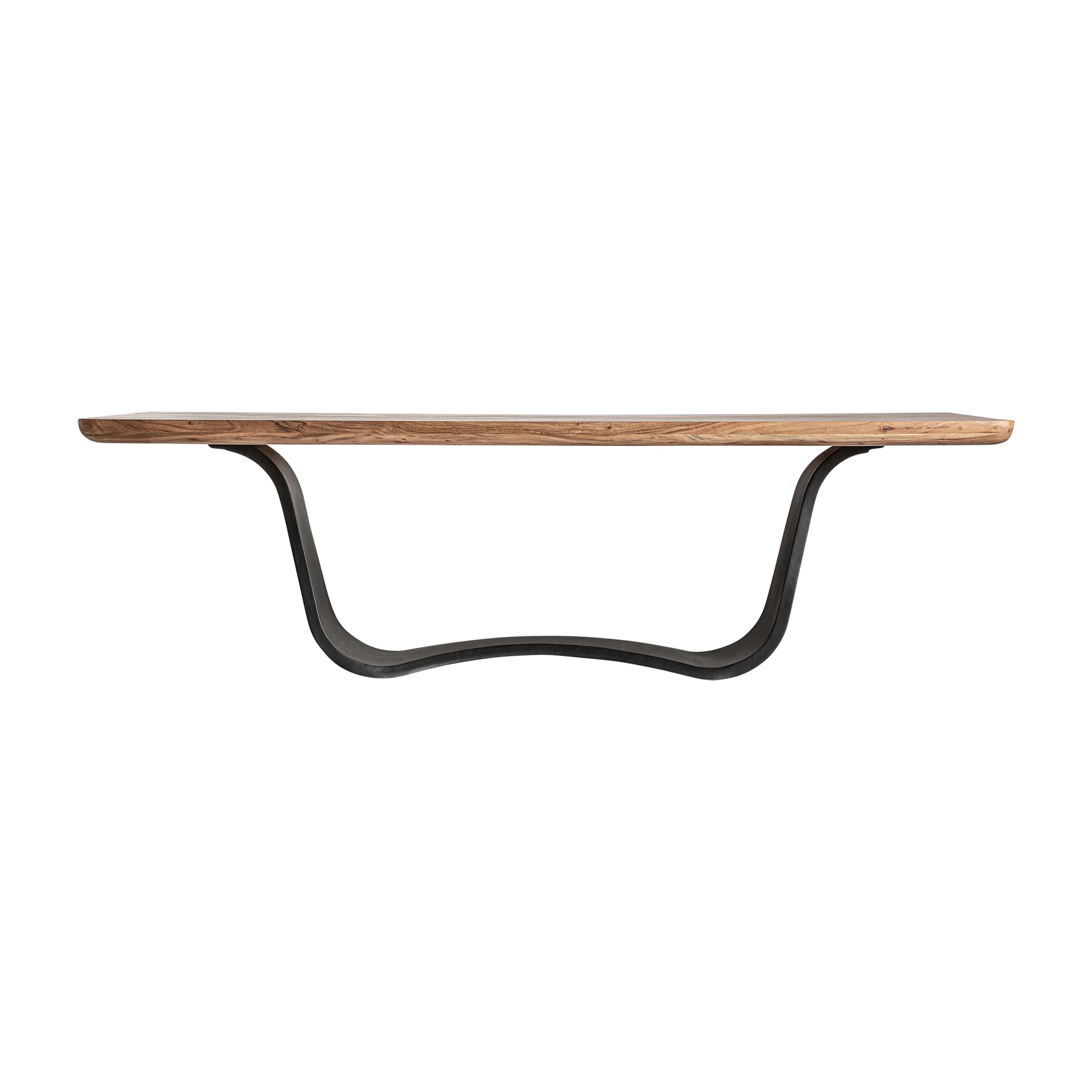 Masa Living din Lemn de Acacia si Fier, Neagra/Maro, 260x102x78 cm, Stil Art Deco - VicalHome 35034 [2]