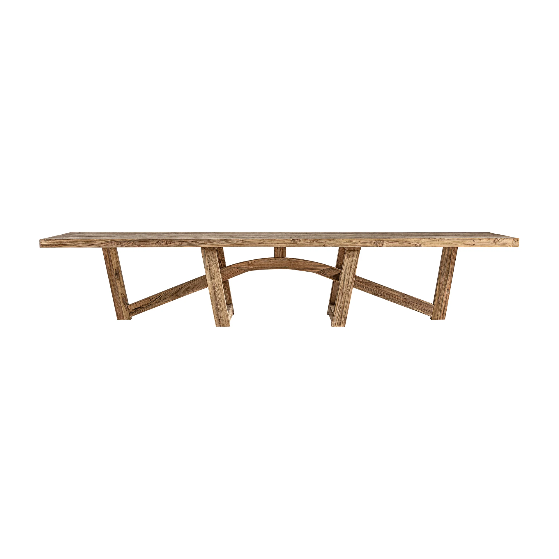 Masa Living din Lemn de Cale Ferata, Maro, 400x131x79 cm, Stil Colonial - VicalHome 32955 [0]