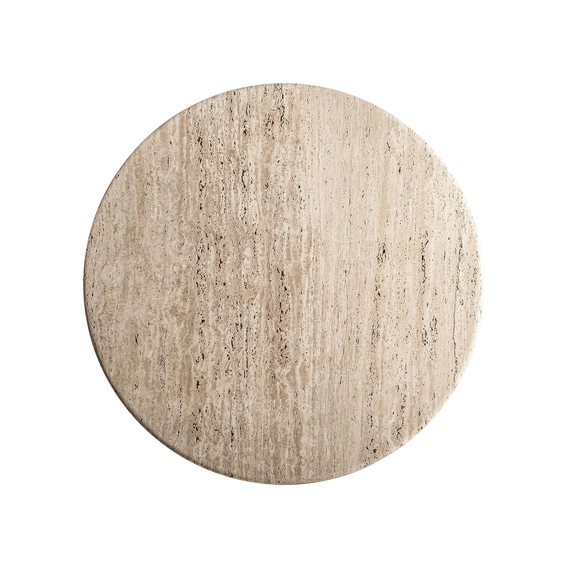 Masa Living din Lemn de Mango si Travertin, Bej, 130x130x81 cm, Stil Art Deco - VicalHome 35979 [23]