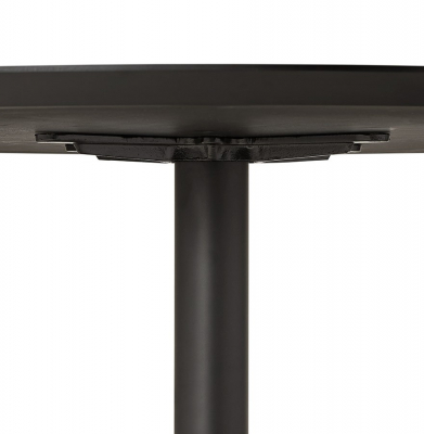 Masa rotunda neagra Paton 120 cm, MDF lemn negru, picior central negru otel, DT00480BL - Kokoon [6]