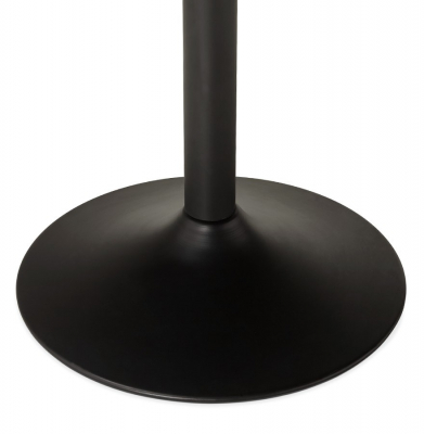 Masa rotunda neagra Paton 120 cm, MDF lemn negru, picior central negru otel, DT00480BL - Kokoon [7]