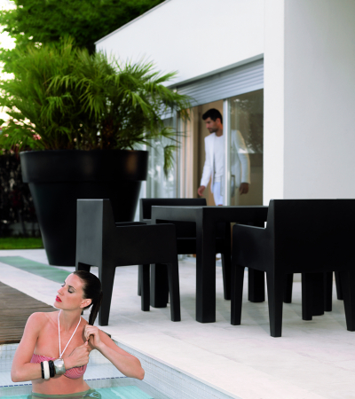 Masa patrata exterior Jut 90x90x75 cm, polipropilena, design minimalist, 44410 - Vondom [26]