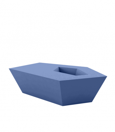 Masa pentru sezlong iluminare LED Faz 60x57x22 cm, design modern geometric cu loc frapiera, 54009 - Vondom [9]