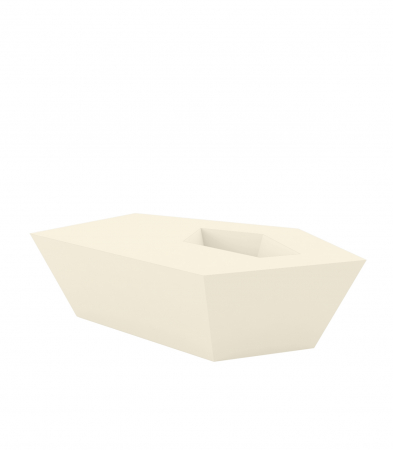 Masa pentru sezlong iluminare LED Faz 60x57x22 cm, design modern geometric cu loc frapiera, 54009 - Vondom [5]