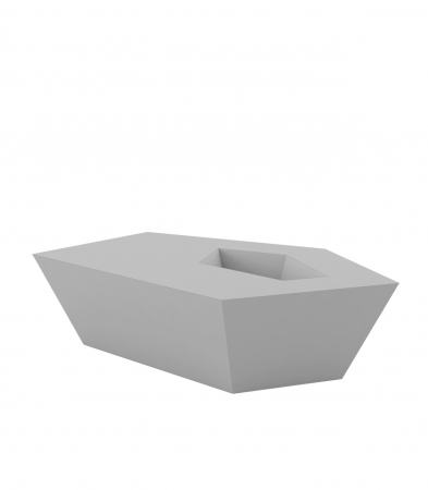Masa pentru sezlong iluminare LED Faz 60x57x22 cm, design modern geometric cu loc frapiera, 54009 - Vondom [1]