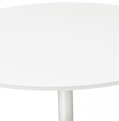Masa rotunda alba 120 cm Radon, picior central otel crom, pal melaminat, OT00300WH - Kokoon [4]