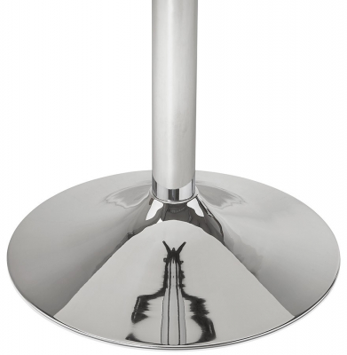 Masa rotunda alba 120 cm Radon, picior central otel crom, pal melaminat, OT00300WH - Kokoon [7]