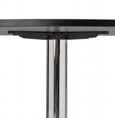 Masa rotunda neagra Radon 90 cm, picior central otel crom, pal melaminat, OT00330BL - Kokoon [6]