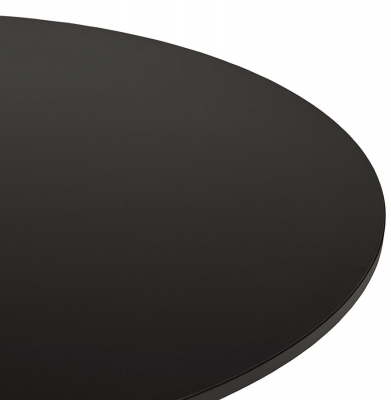Masa rotunda neagra Radon 90 cm, picior central otel crom, pal melaminat, OT00330BL - Kokoon [3]