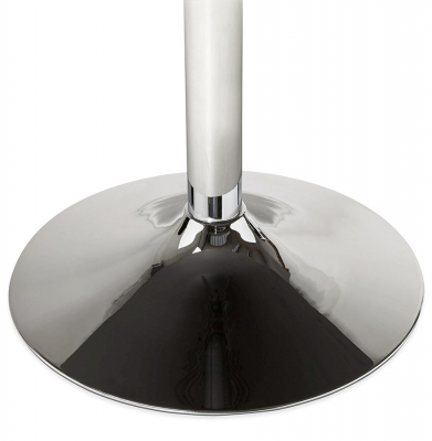 Masa rotunda neagra Radon 90 cm, picior central otel crom, pal melaminat, OT00330BL - Kokoon [7]
