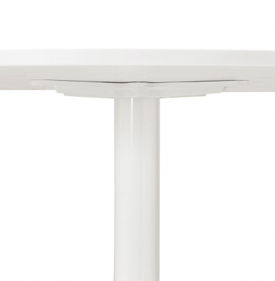 Masa rotunda alba 120 cm Rekon cu picior central alb otel, pal melaminat, OT00260WH - Kokoon [6]