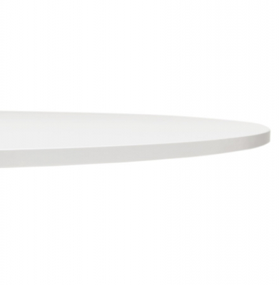 Masa rotunda alba 120 cm Rekon cu picior central alb otel, pal melaminat, OT00260WH - Kokoon [5]