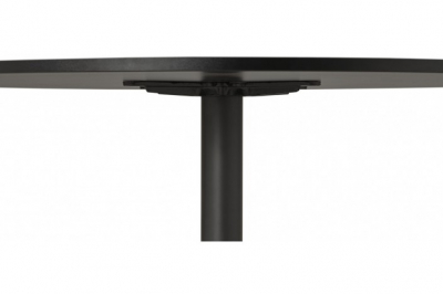 Masa living rotunda neagra Rekon 120 cm, picior central negru mat, design modern, OT00280BL - Kokoon [4]