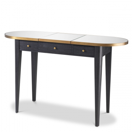 Console hol -   Măsuță de toaletă Toulouse din furnir de steBorcan gri cărbune 114436 EICHHOLTZ