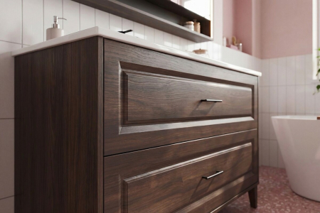 Masca Lavoar Dorothy Ristretto 112.4 cm, Ristretto Oak, 2 Sertare - COMAD [6]