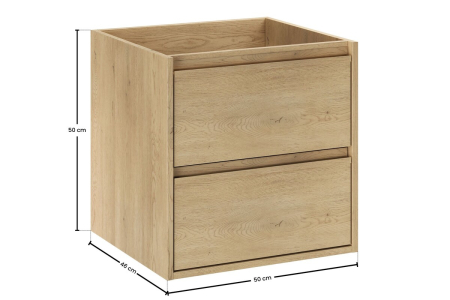 Masca lavoar 50cm 2 sertare Viola Cremona Stejar Cremona VIOLA CREMONA 82-50-46-2S COMAD [4]