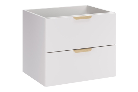 Produse - Masca Lavoar Aster White 80 cm, 2 Sertare, Alb Mat - COMAD