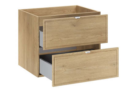 Masca Lavoar Terra Cremona 60 cm, 2 Sertare, MDF, Mâner Bară, Stejar Cremona - COMAD [2]