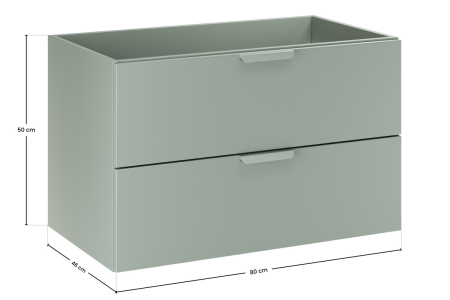 Masca lavoar 80cm 2 sertare Aster Green Verde Mat ASTER GREEN 82-80-46-2S COMAD [4]