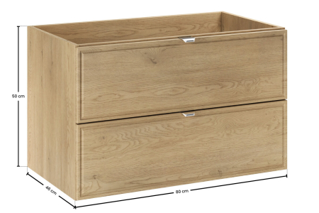 Masca lavoar 80cm 2 sertare Terra Cremona Stejar Cremona TERRA CREMONA 82-80-46-2S COMAD [4]