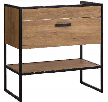 Masca lavoar baie 60 cm, stejar/metal, design industrial, Brooklin – COMAD Masca lavoar baie 80 cm, stejar/metal, design industrial, Brooklin – COMAD