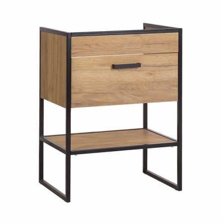 Produse - Masca lavoar baie 60/80 cm, stejar/metal, design industrial, Brooklin COMAD