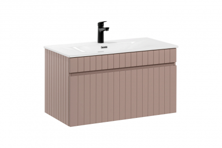 Seturi mobilier baie - MASCA + LAVOAR ICONIC ROSE 80 CM MDF RIFLAT