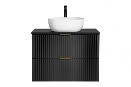 Masca lavoar suspendata baie Adel Black, 60/80 cm, MDF riflat + PAL, culoare negru, COMAD [3]