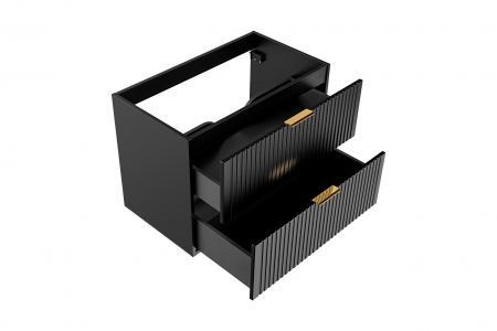 Masca lavoar suspendata baie Adel Black, 60/80 cm, MDF riflat + PAL, culoare negru, COMAD [10]