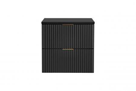 MASCA LAVOAR SUSPENDATA BAIE, 60/80 CM, ADEL BLACK, MDF RIFLAT + PAL, CULOARE NEGRU, COMAD [2]