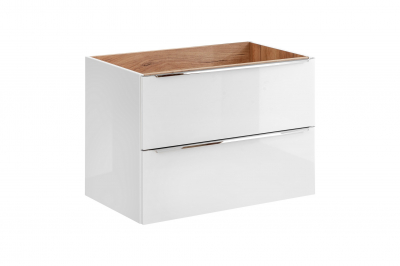 Produse - Masca lavoar suspendata baie 80 cm, MDF lucios alb, Capri White, COMAD