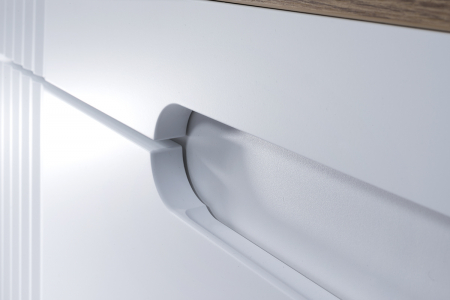 Masca lavoar baie suspendata, diferite dimensiuni, finisaj Fiji White, MDF alb Comad [5]