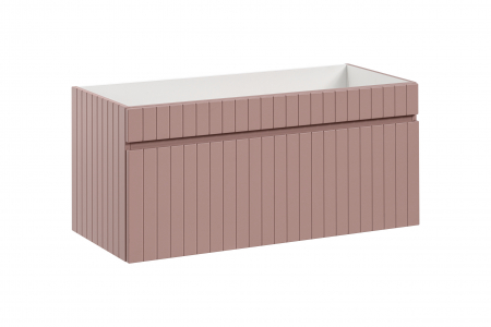 Produse - MASCA LAVOAR SUSPENDATA BAIE, 100 CM, MDF RIFLAT, CULOARE ROSE, MODEL ICONIC ROSE, COMAD