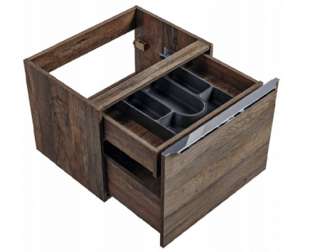 Masca Lavoar Suspendata baie 60/80 cm, PAL, Stejar Vintage, Santa Fe Oak COMAD [1]