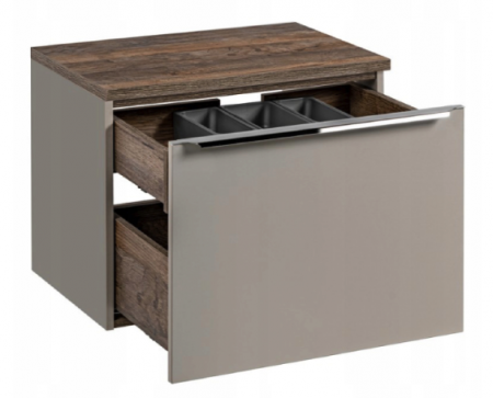 Masca lavoar suspendata baie, 60/80 cm, Santa Fe Taupe, PAL, gri lut, COMAD [2]
