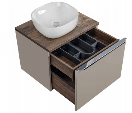 Masca lavoar suspendata baie, 60/80 cm, Santa Fe Taupe, PAL, gri lut, COMAD [3]