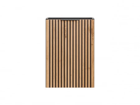 Masti pentru lavoare - Masca lavoar baie suspendata Xilo, 40/60/80/100 cm, MDF + PAL, stejar cu insertii negre, COMAD
