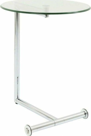 Produse - Măsuță Auxiliară Easy Living 51x46x62 cm, Sticlă Transparent - Kare Design