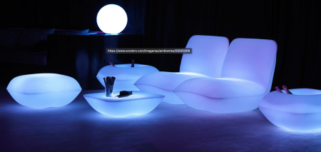 Masuta cafea exterior iluminare LED Pillow, diverse finisaje, 67x67x20 cm, design modern, 55002 - Vondom [32]