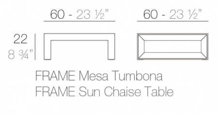 Masuta cafea Frame 60x60x22 cm rasina de polietilena, design modern, 54092 - Vondom [27]