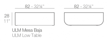 Masuta cafea iluminare LED Ulm, diverse finisaje, 82x82x27 cm, design modern, 54132 - Vondom [34]