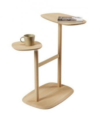 Masuta cafea lemn masiv Pasi 62x35 cm cu suporturi rotative, 1013759-390 - King [1]