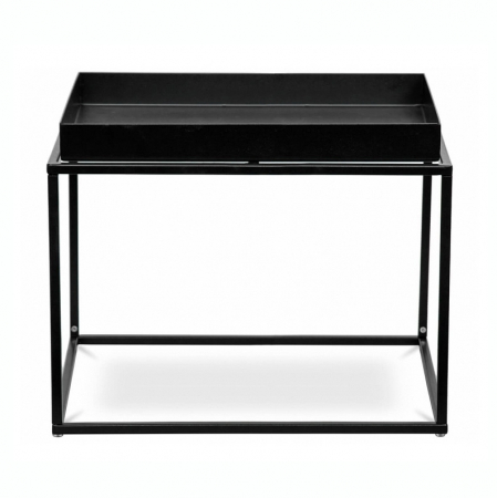 Masute de cafea - Masuta cafea neagra Chandra metal, 60x40 cm, GT-252A.BLACK - King