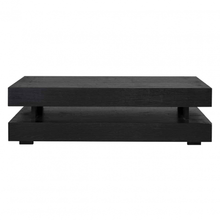 Masuta cafea neagra dreptunghiulara Kelda premium, 80x150 cm, din furnir stejar, 6506 BLACK - Richmond Interiors [3]