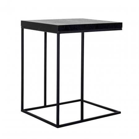 Produse - Masuta cafea pentru canapea Kelda 55x45 cm lemn negru furnir stejar/baza metalica, 6519 BLACK - Richmond Interiors