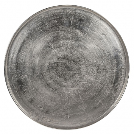 Masuta cafea premium argintie rotunda Iva, Ø 70 cm, din aluminiu cu baza din metal, 825028 - Richmond Interiors [1]