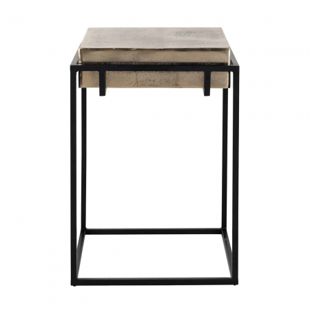 Masuta cafea premium Rami 42x42 cm blat aluminiu auriu sampanie, baza metal, 825035 - Richmond Interiors [2]