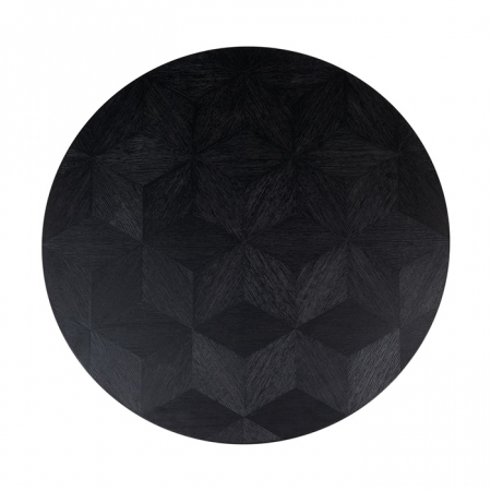 Masuta cafea rotunda neagra Dargo premium, Ø 110 cm, din furnir stejar, 7553 - Richmond Interiors [2]