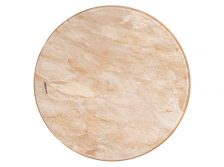 Masuta cafea rotunda Platino 43x43 cm, auriu/blat imitatie marmura, FORTUNACMAZL - Signal [1]